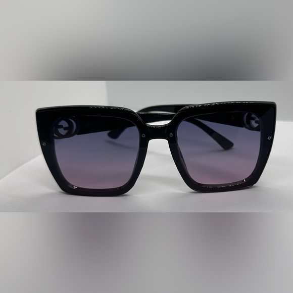 ✨? NWT Trendy Oversized Square Chic Vintage Style UV 400 Black Frame Gray Pink ? main image 13